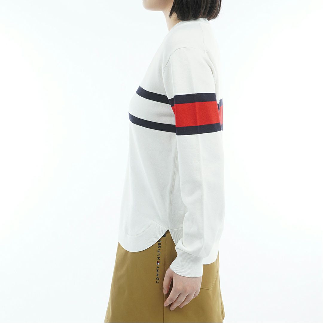 トミー ヒルフィガー ゴルフ Tommy Hilfiger Golf レディース レディース フロントロゴ クルーネックニット THLA566 詳細3