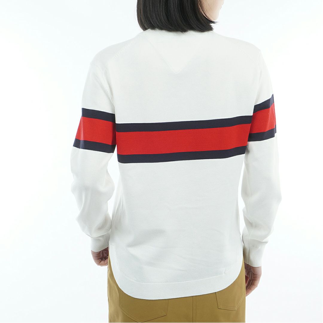 トミー ヒルフィガー ゴルフ Tommy Hilfiger Golf レディース レディース フロントロゴ クルーネックニット THLA566 詳細4
