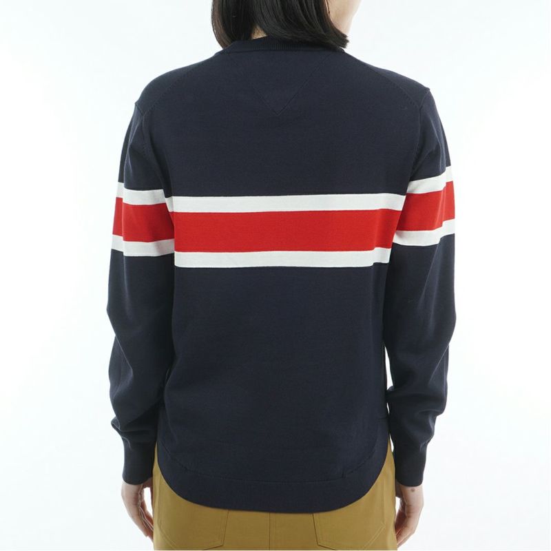 TOMMY HILFIGER GOLF レディース 長袖ニット ネイビー