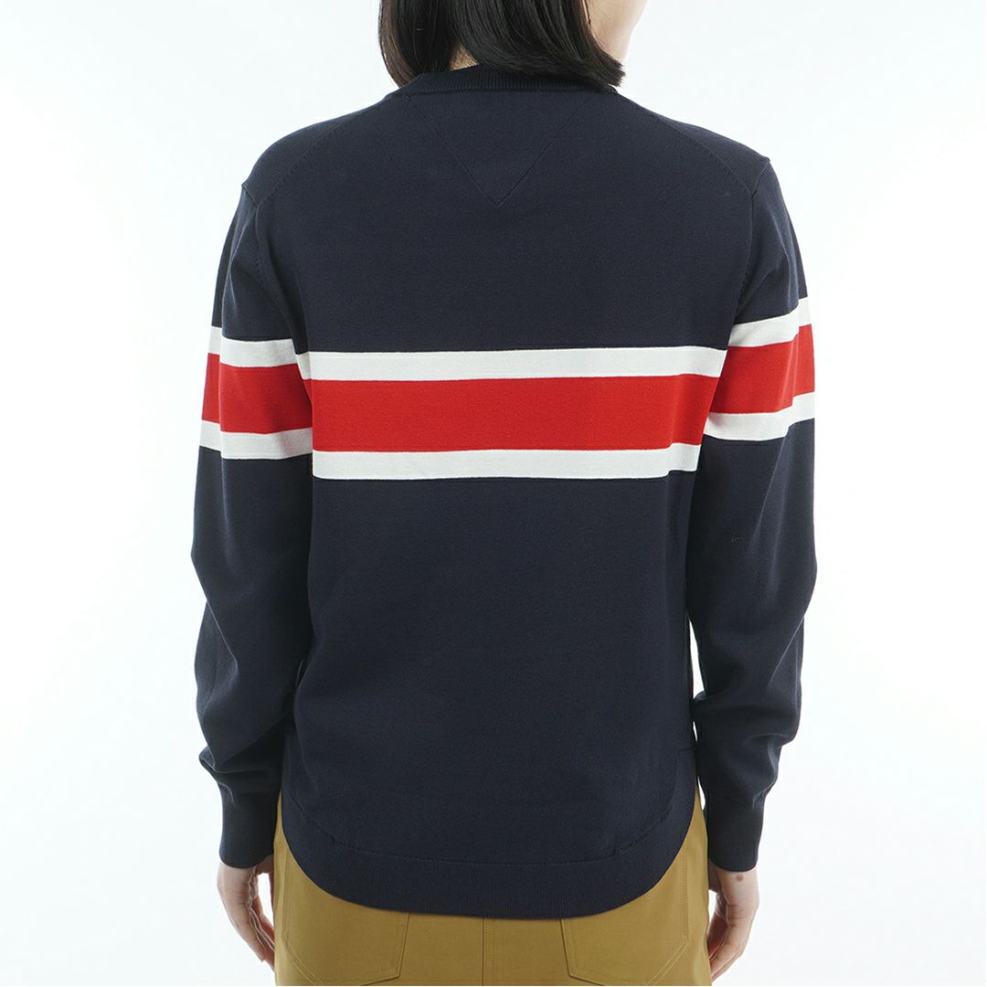 トミー ヒルフィガー ゴルフ Tommy Hilfiger Golf レディース レディース フロントロゴ クルーネックニット THLA566 詳細13