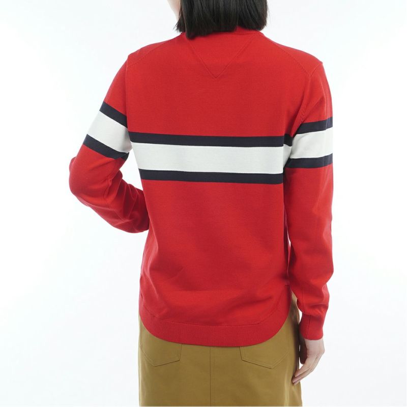 TOMMY HILFIGER GOLF レディース 長袖ニット レッド