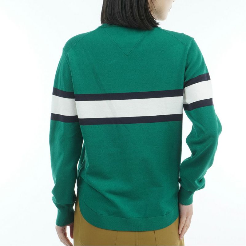 TOMMY HILFIGER GOLF レディース 長袖ニット グリーン