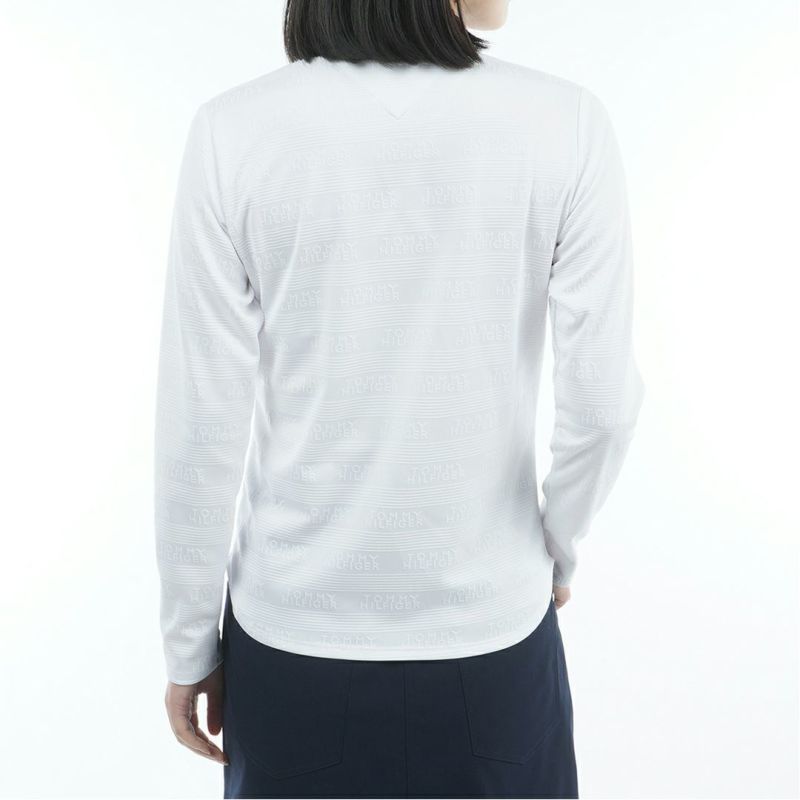 TOMMY HILFIGER GOLF レディース 長袖モックネックシャツ ホワイト