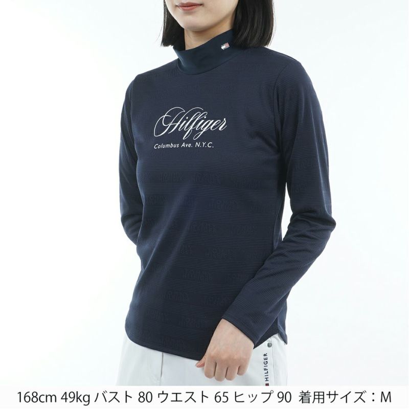 TOMMY HILFIGER GOLF レディース 長袖モックネックシャツ ネイビー