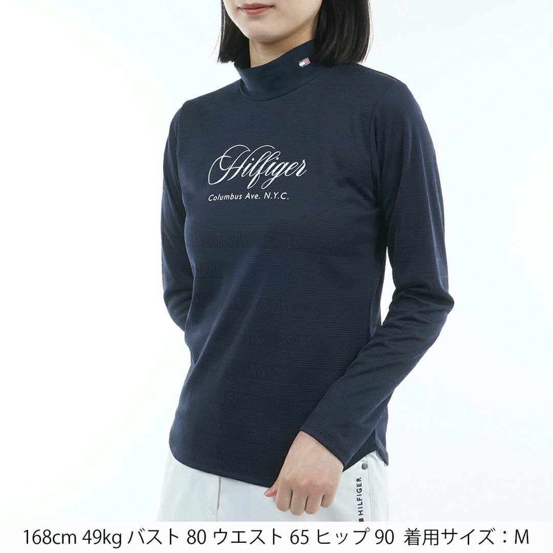 トミー ヒルフィガー ゴルフ Tommy Hilfiger Golf レディース レディース ロゴジャガ-ド 長袖モックネックシャツ THLA570 詳細5