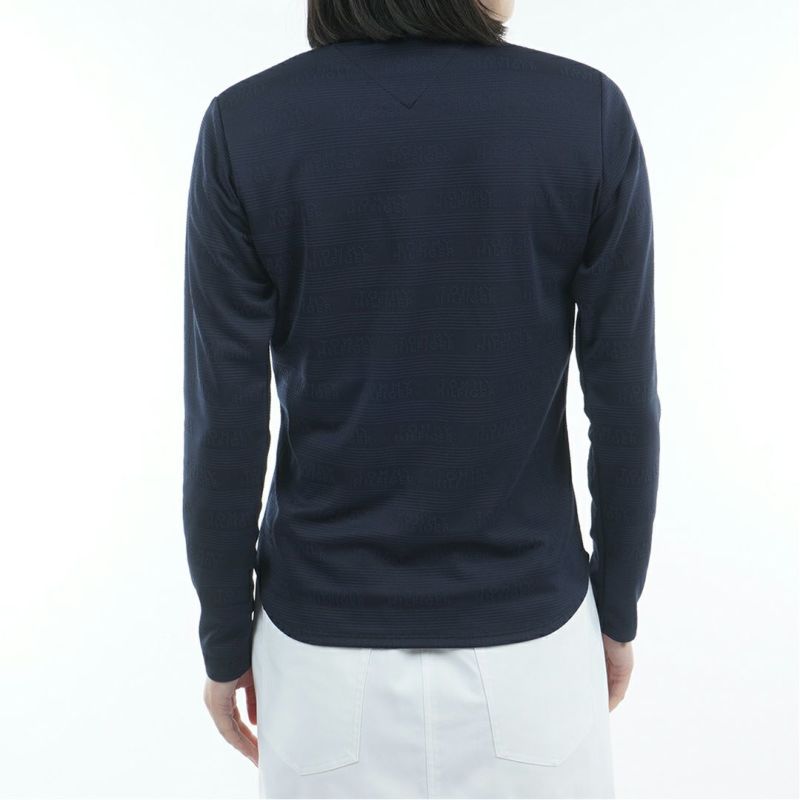 TOMMY HILFIGER GOLF レディース 長袖モックネックシャツ ネイビー