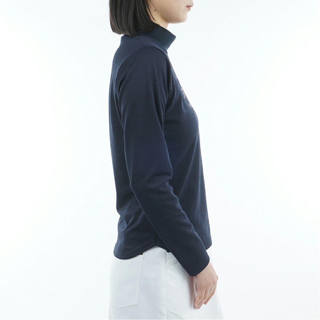 トミー ヒルフィガー ゴルフ Tommy Hilfiger Golf レディース レディース ロゴジャガ-ド 長袖モックネックシャツ THLA570 詳細8