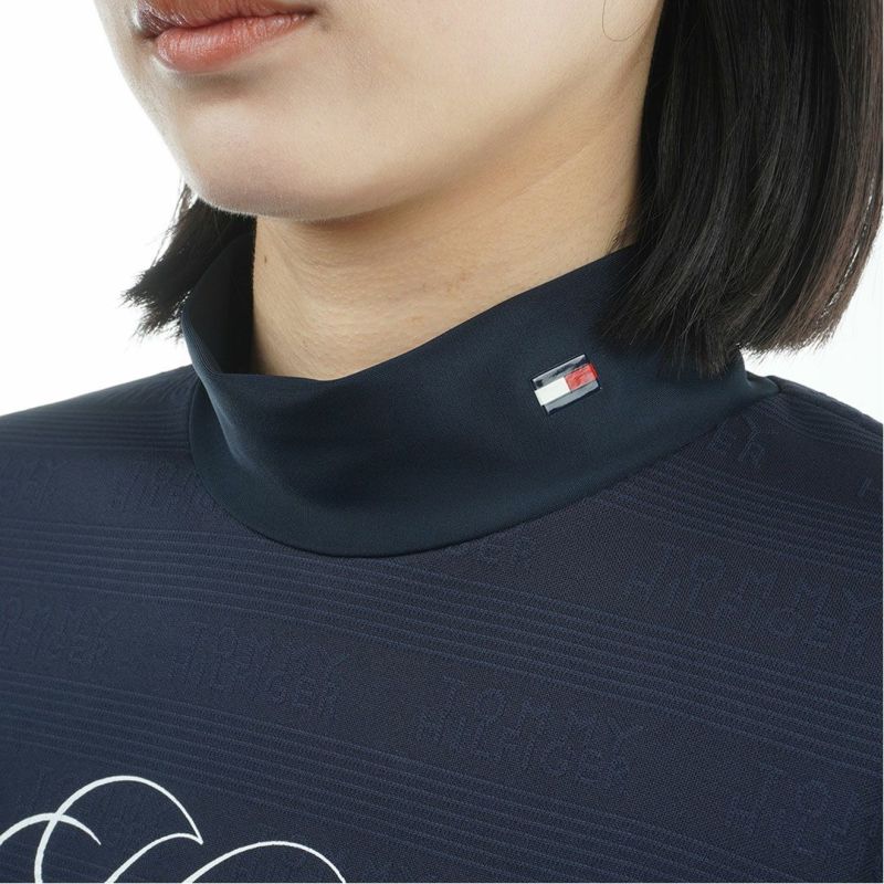 TOMMY HILFIGER GOLF レディース 長袖モックネックシャツ ネイビー