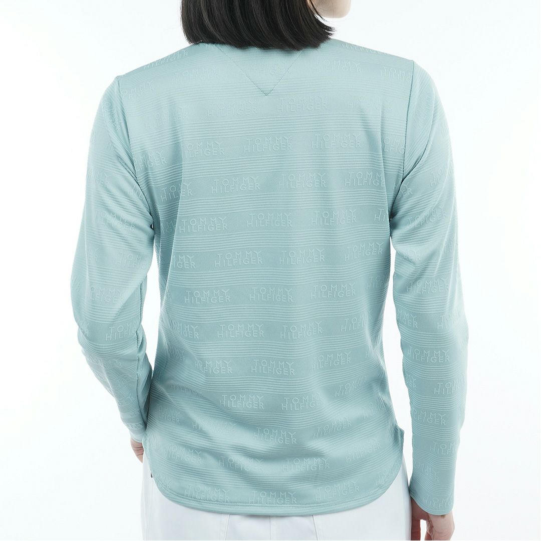 トミー ヒルフィガー ゴルフ Tommy Hilfiger Golf レディース レディース ロゴジャガ-ド 長袖モックネックシャツ THLA570 詳細15