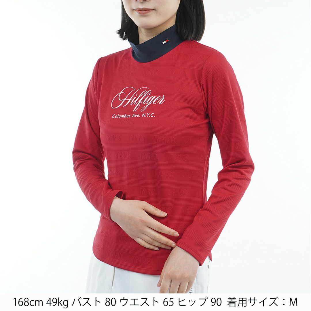 トミー ヒルフィガー ゴルフ Tommy Hilfiger Golf レディース レディース ロゴジャガ-ド 長袖モックネックシャツ THLA570 詳細17