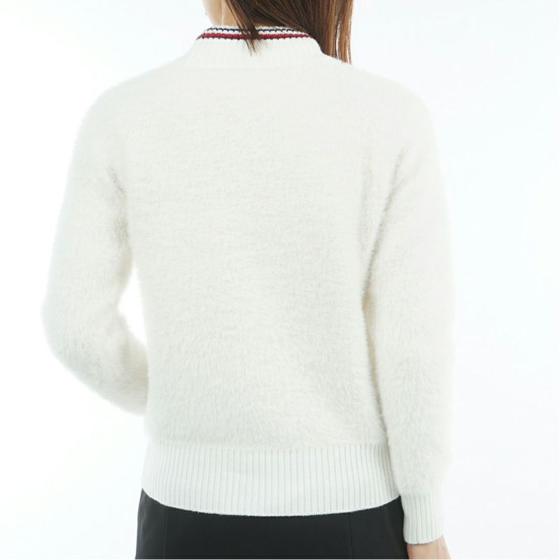 [トミーヒルフィガー]レディース シャギー ハイネックニット　ホワイト