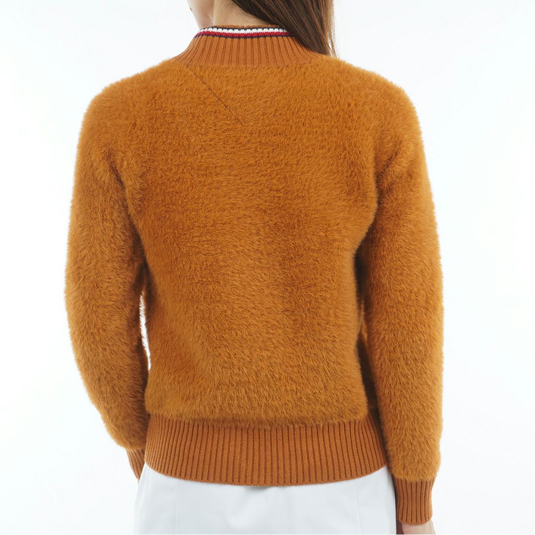 [トミーヒルフィガー]レディース シャギー ハイネックニット　キャメル