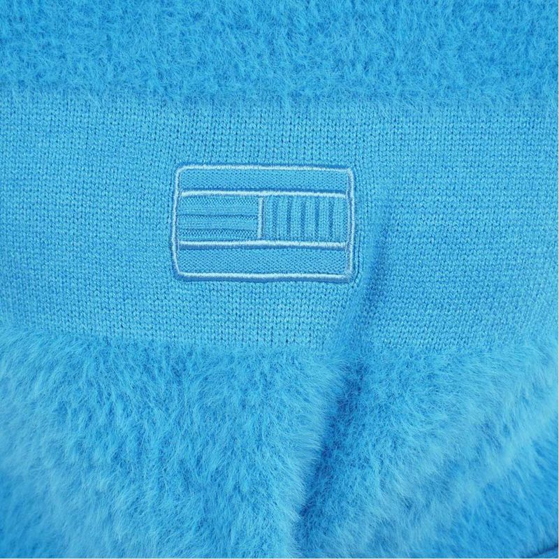 [トミーヒルフィガー]レディース シャギー ハイネックニット　アイスブルー