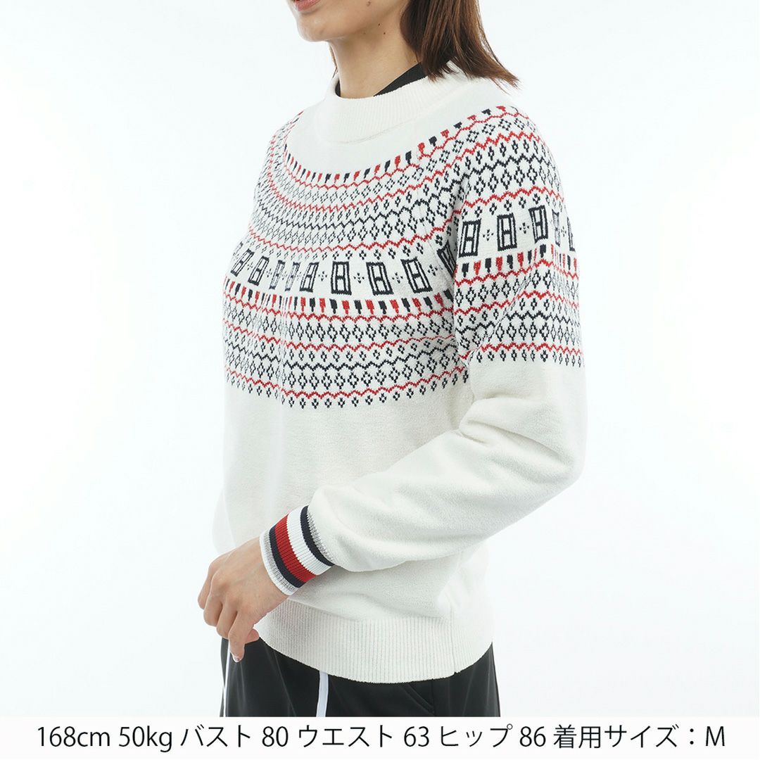 トミー ヒルフィガー ゴルフ Tommy Hilfiger Golf レディース レディース フェアアイル柄 ハイネックニット THLA573 詳細2