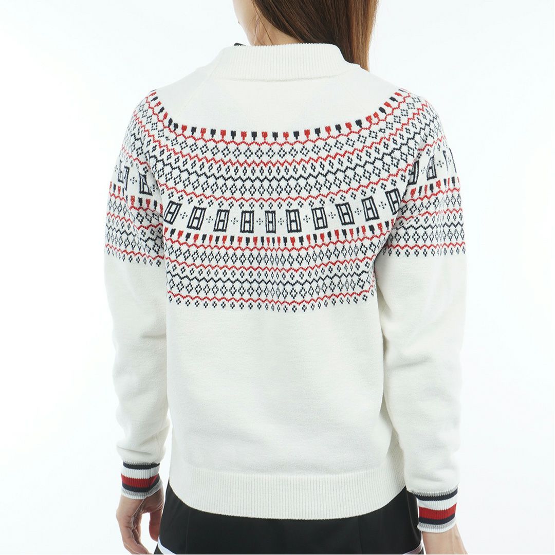 トミー ヒルフィガー ゴルフ Tommy Hilfiger Golf レディース レディース フェアアイル柄 ハイネックニット THLA573 詳細3