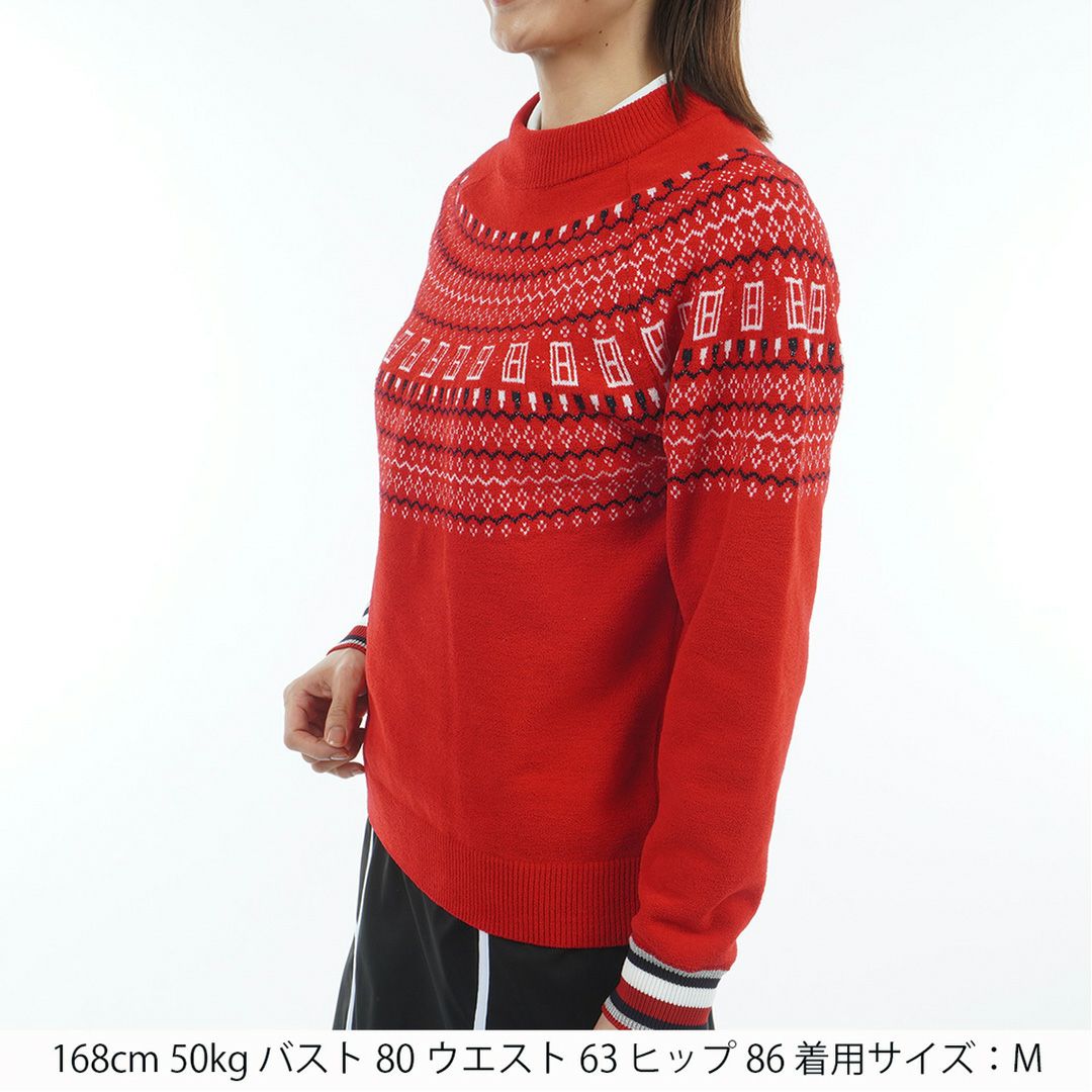 トミー ヒルフィガー ゴルフ Tommy Hilfiger Golf レディース レディース フェアアイル柄 ハイネックニット THLA573 詳細8