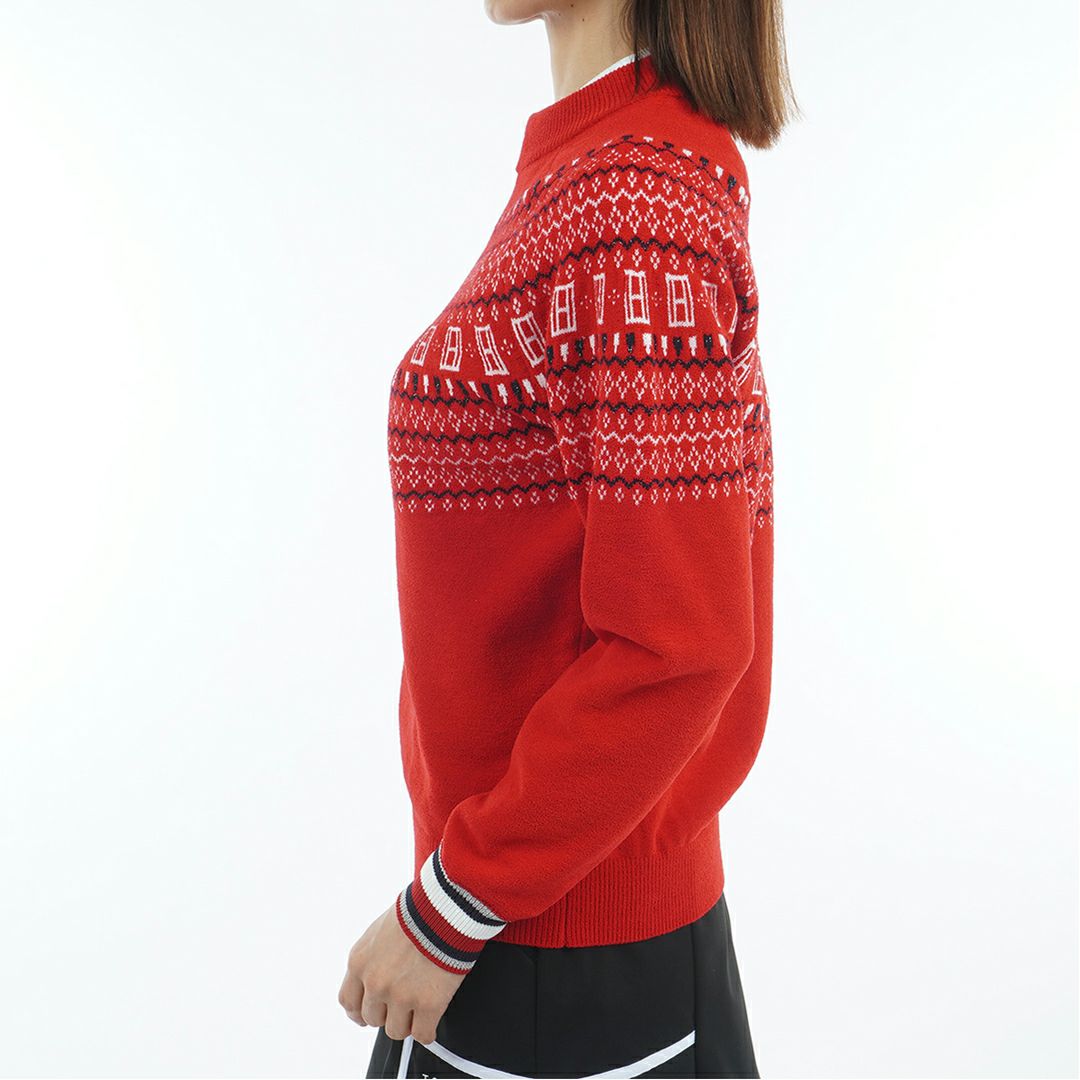 トミー ヒルフィガー ゴルフ Tommy Hilfiger Golf レディース レディース フェアアイル柄 ハイネックニット THLA573 詳細9