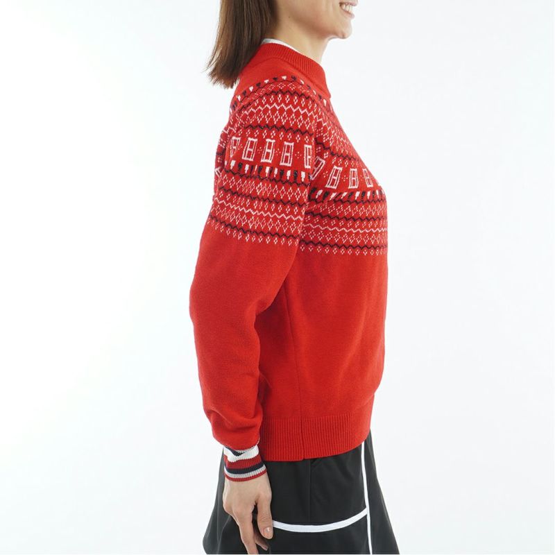 トミー ヒルフィガー ゴルフ Tommy Hilfiger Golf レディース レディース フェアアイル柄 ハイネックニット THLA573 詳細11