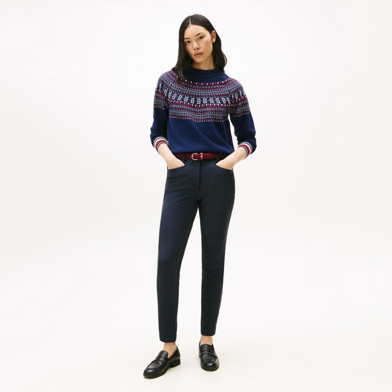 トミー ヒルフィガー ゴルフ Tommy Hilfiger Golf レディース レディース フェアアイル柄 ハイネックニット THLA573 詳細17