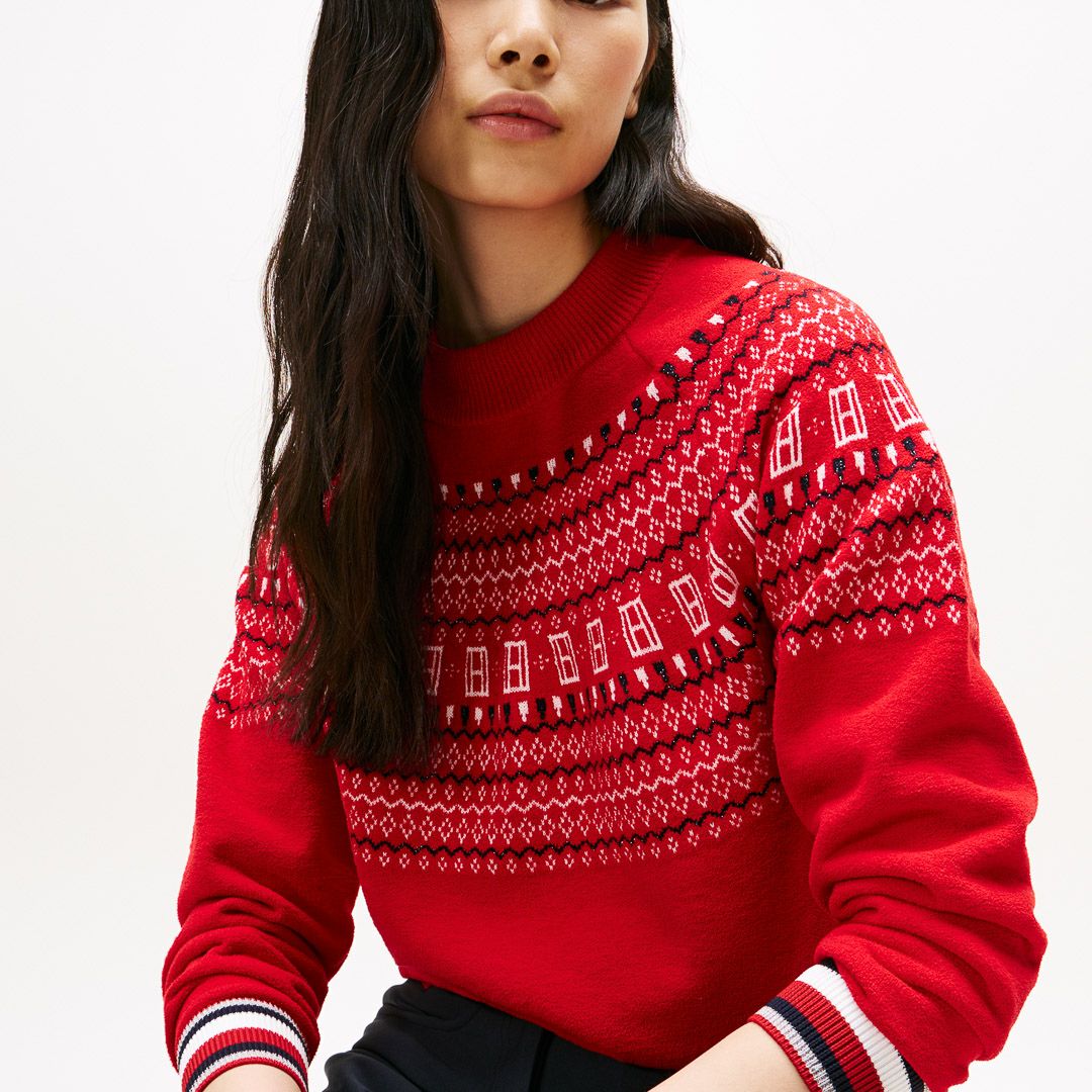 トミー ヒルフィガー ゴルフ Tommy Hilfiger Golf レディース レディース フェアアイル柄 ハイネックニット THLA573 詳細20