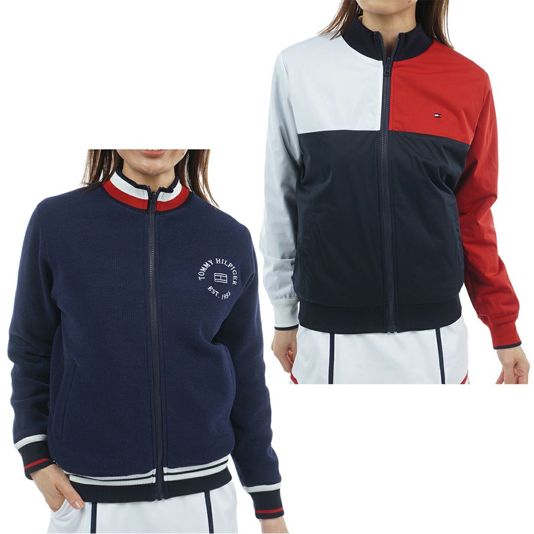 トミー ヒルフィガー ゴルフ Tommy Hilfiger Golf レディース レディース リバーシブル ニットジャケット THLA576 詳細8