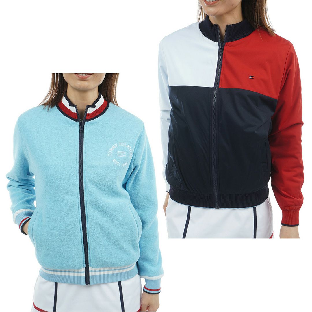 トミー ヒルフィガー ゴルフ Tommy Hilfiger Golf レディース レディース リバーシブル ニットジャケット THLA576 詳細15