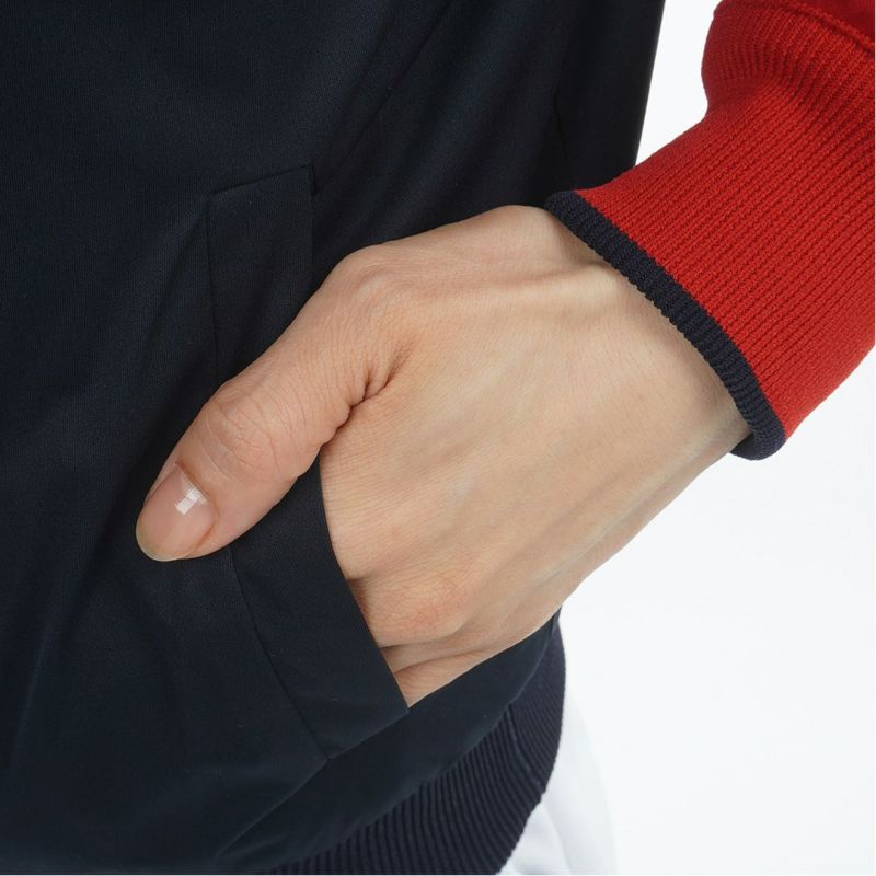 [トミーヒルフィガー]レディース リバーシブル ニットジャケット　サックス