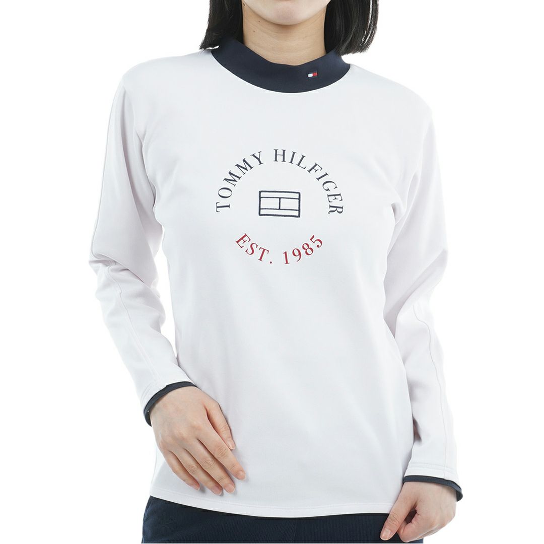 トミー ヒルフィガー ゴルフ Tommy Hilfiger Golf レディース レディース サークルロゴ 長袖モックネックシャツ THLA578 詳細1