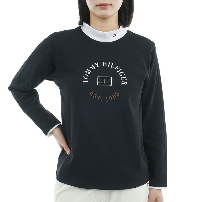 トミー ヒルフィガー ゴルフ Tommy Hilfiger Golf レディース レディース サークルロゴ 長袖モックネックシャツ THLA578 詳細4