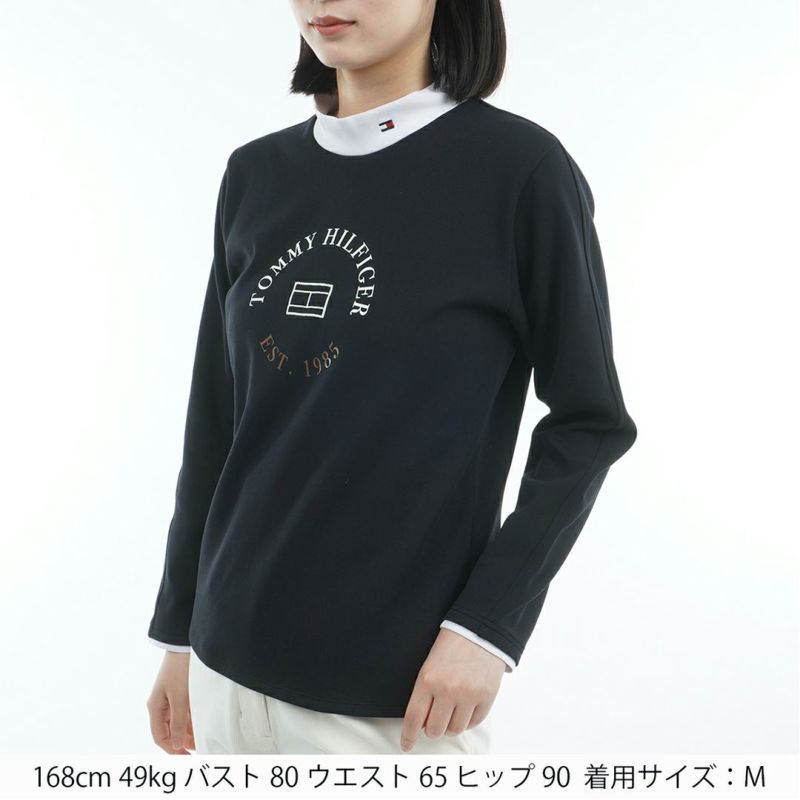トミー ヒルフィガー ゴルフ Tommy Hilfiger Golf レディース レディース サークルロゴ 長袖モックネックシャツ THLA578 詳細5