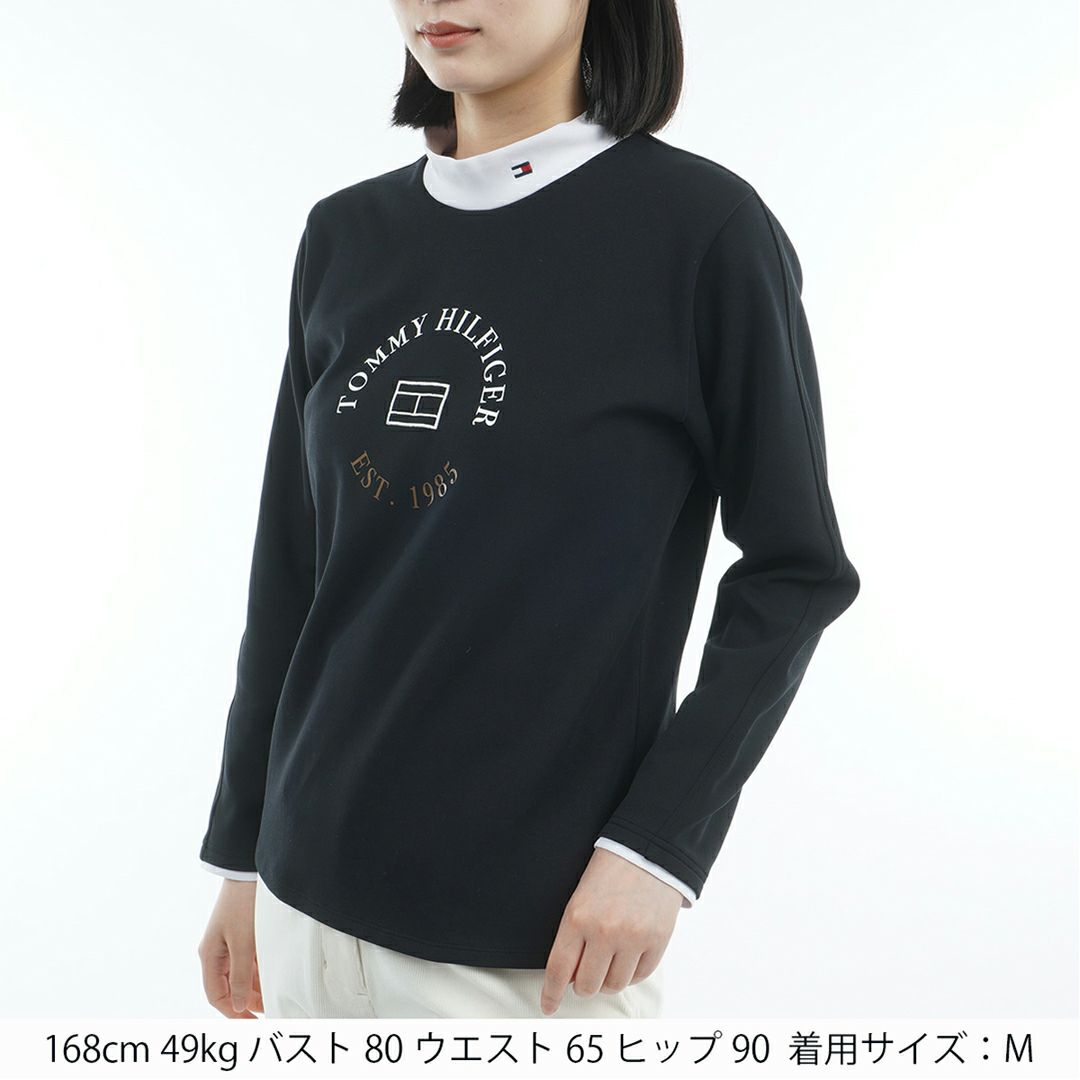 トミー ヒルフィガー ゴルフ Tommy Hilfiger Golf レディース レディース サークルロゴ 長袖モックネックシャツ THLA578 詳細5