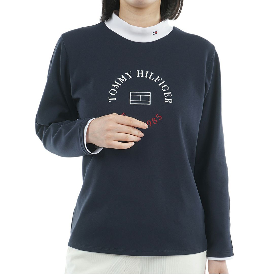 トミー ヒルフィガー ゴルフ Tommy Hilfiger Golf レディース レディース サークルロゴ 長袖モックネックシャツ THLA578 詳細7