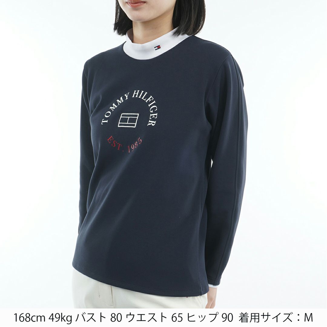 トミー ヒルフィガー ゴルフ Tommy Hilfiger Golf レディース レディース サークルロゴ 長袖モックネックシャツ THLA578 詳細8