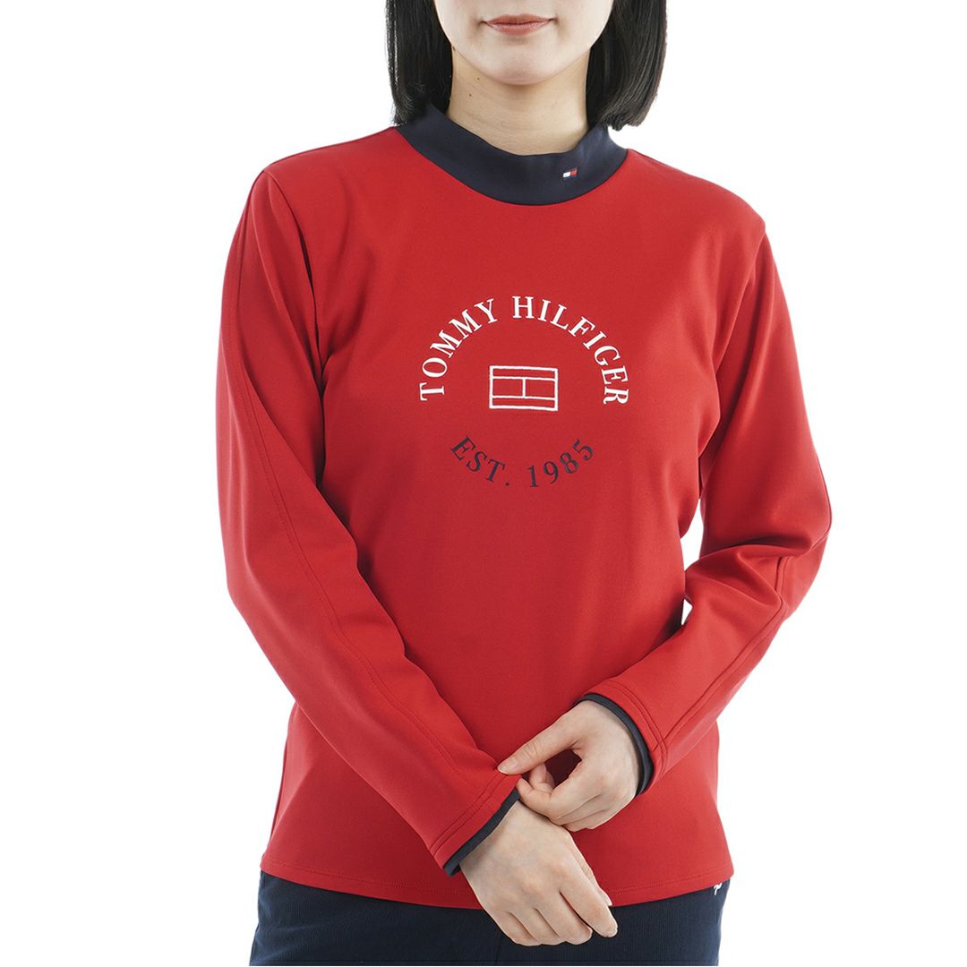 トミー ヒルフィガー ゴルフ Tommy Hilfiger Golf レディース レディース サークルロゴ 長袖モックネックシャツ THLA578 詳細10