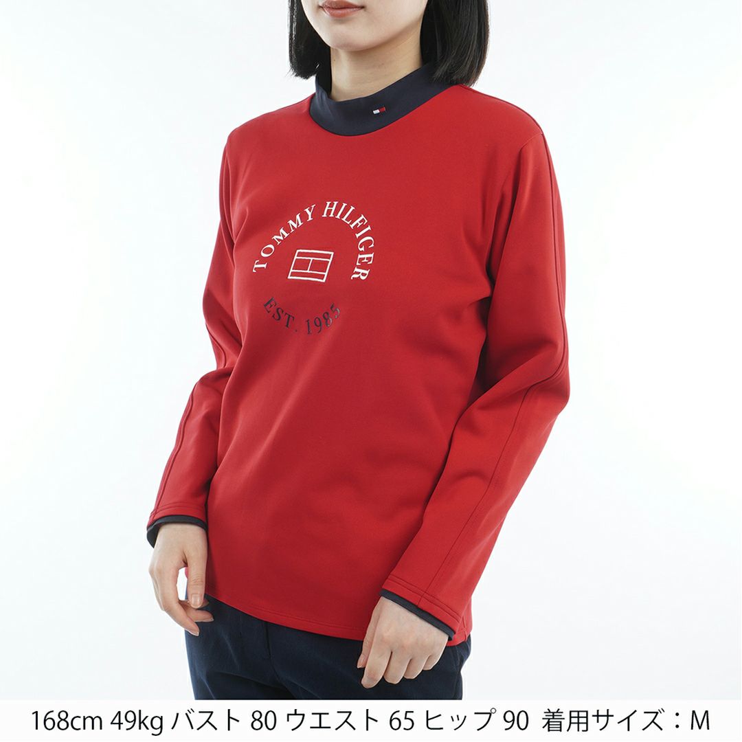 トミー ヒルフィガー ゴルフ Tommy Hilfiger Golf レディース レディース サークルロゴ 長袖モックネックシャツ THLA578 詳細11