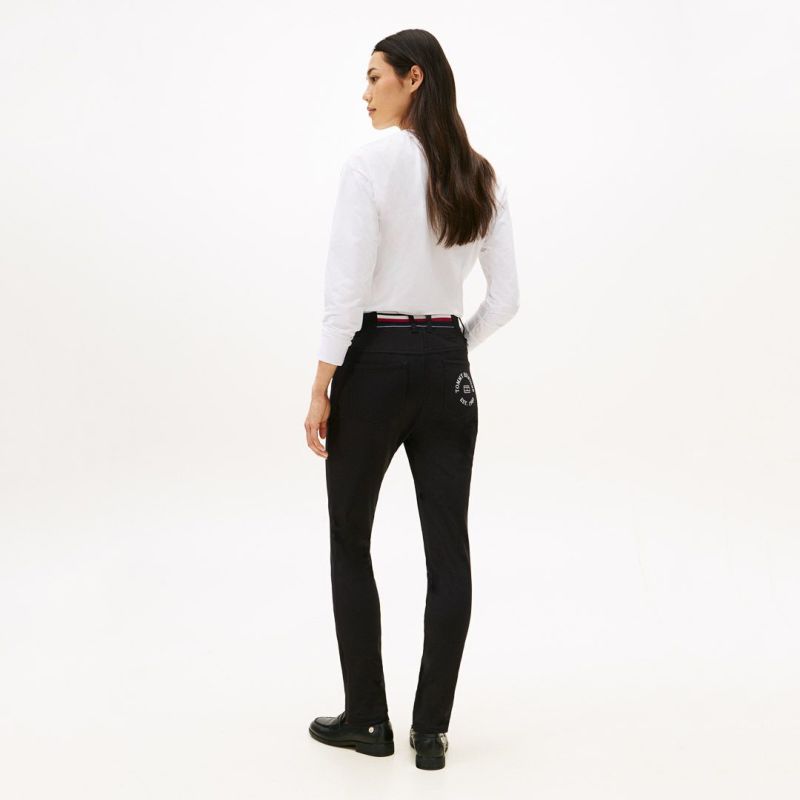 TOMMY HILFIGER GOLF レディース ロングパンツ ブラック