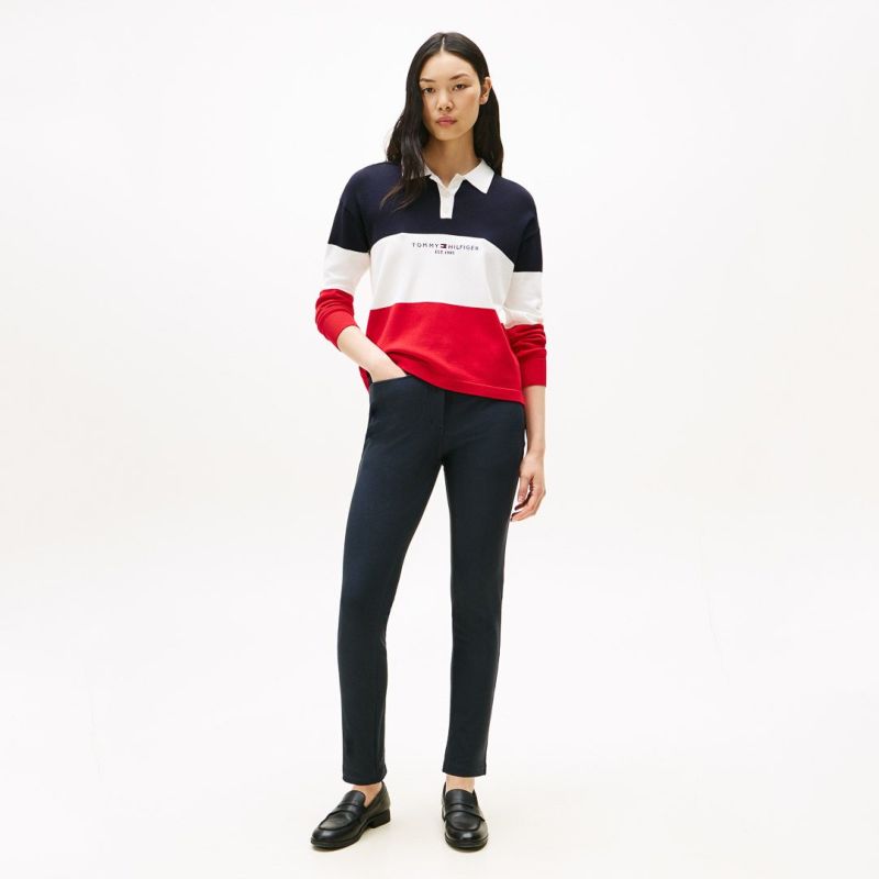 TOMMY HILFIGER GOLF レディース ロングパンツ ネイビー