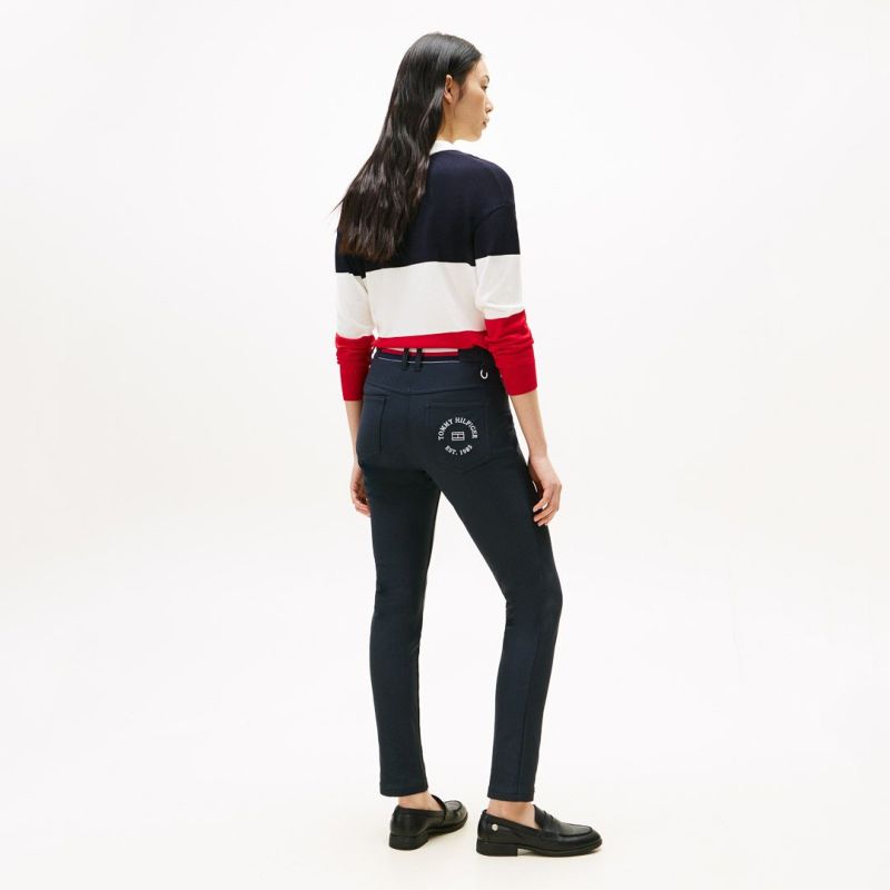TOMMY HILFIGER GOLF レディース ロングパンツ ネイビー