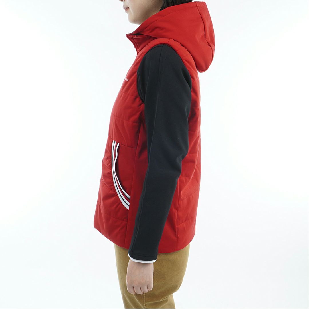 [トミーヒルフィガー]レディース 中綿 キルトベスト レッド