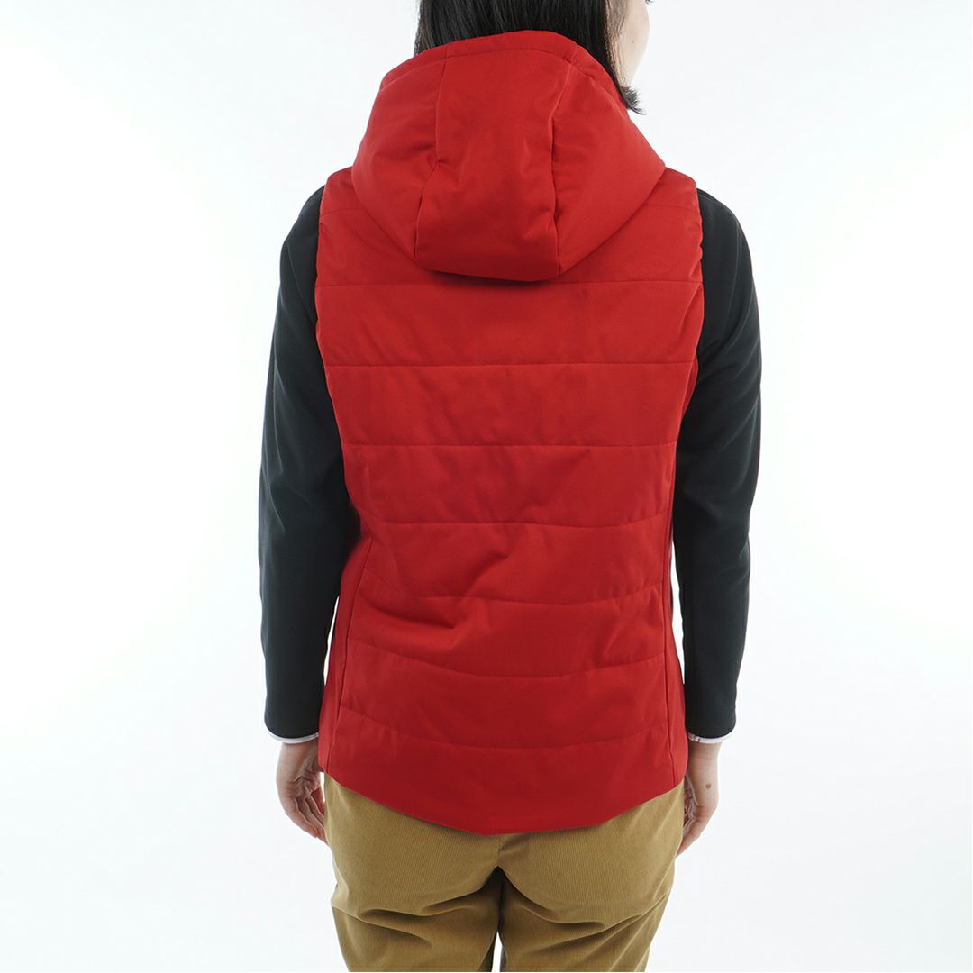[トミーヒルフィガー]レディース 中綿 キルトベスト レッド