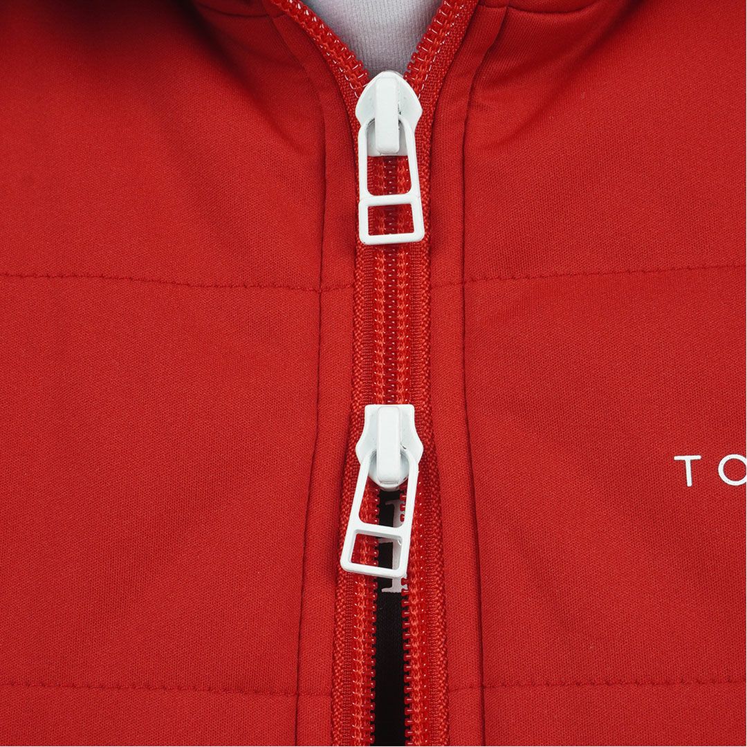 [トミーヒルフィガー]レディース 中綿 キルトベスト レッド