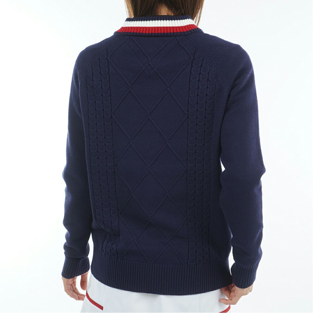 トミー ヒルフィガー ゴルフ Tommy Hilfiger Golf レディース レディース マシュマロタッチ ケーブル柄  ハイネックニット THLA582 詳細6