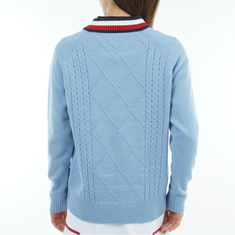 トミー ヒルフィガー ゴルフ Tommy Hilfiger Golf レディース レディース マシュマロタッチ ケーブル柄  ハイネックニット THLA582 詳細9