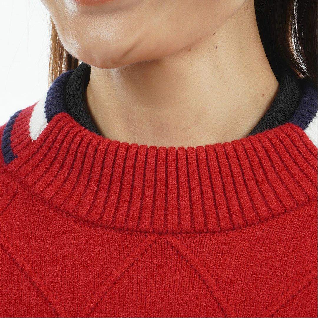 トミー ヒルフィガー ゴルフ Tommy Hilfiger Golf レディース レディース マシュマロタッチ ケーブル柄  ハイネックニット THLA582 詳細17