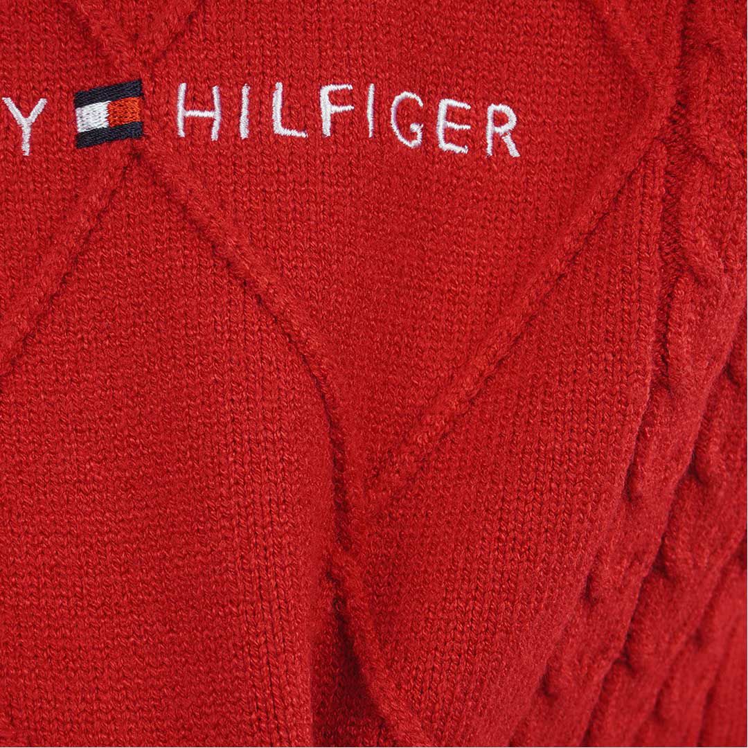 トミー ヒルフィガー ゴルフ Tommy Hilfiger Golf レディース レディース マシュマロタッチ ケーブル柄  ハイネックニット THLA582 詳細18