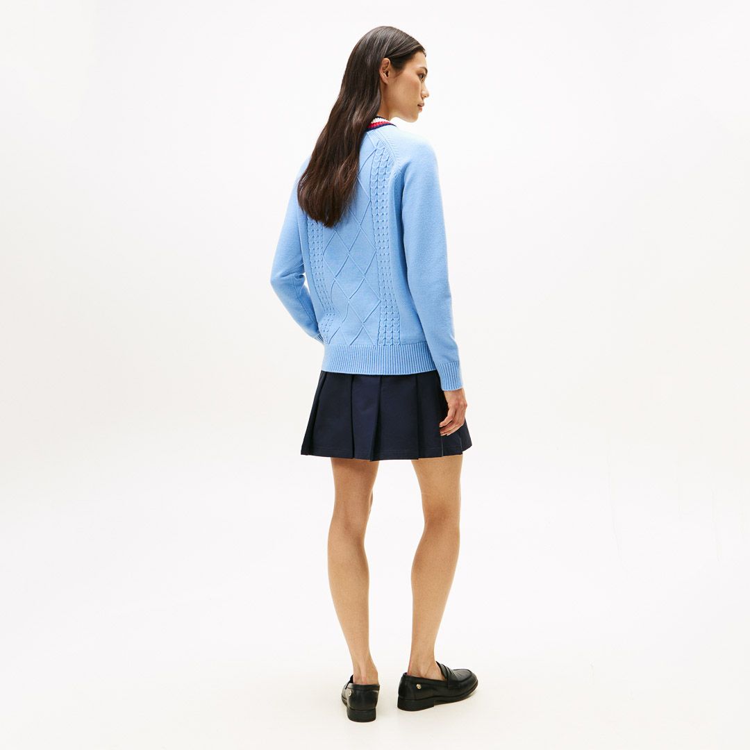 トミー ヒルフィガー ゴルフ Tommy Hilfiger Golf レディース レディース マシュマロタッチ ケーブル柄  ハイネックニット THLA582 詳細33