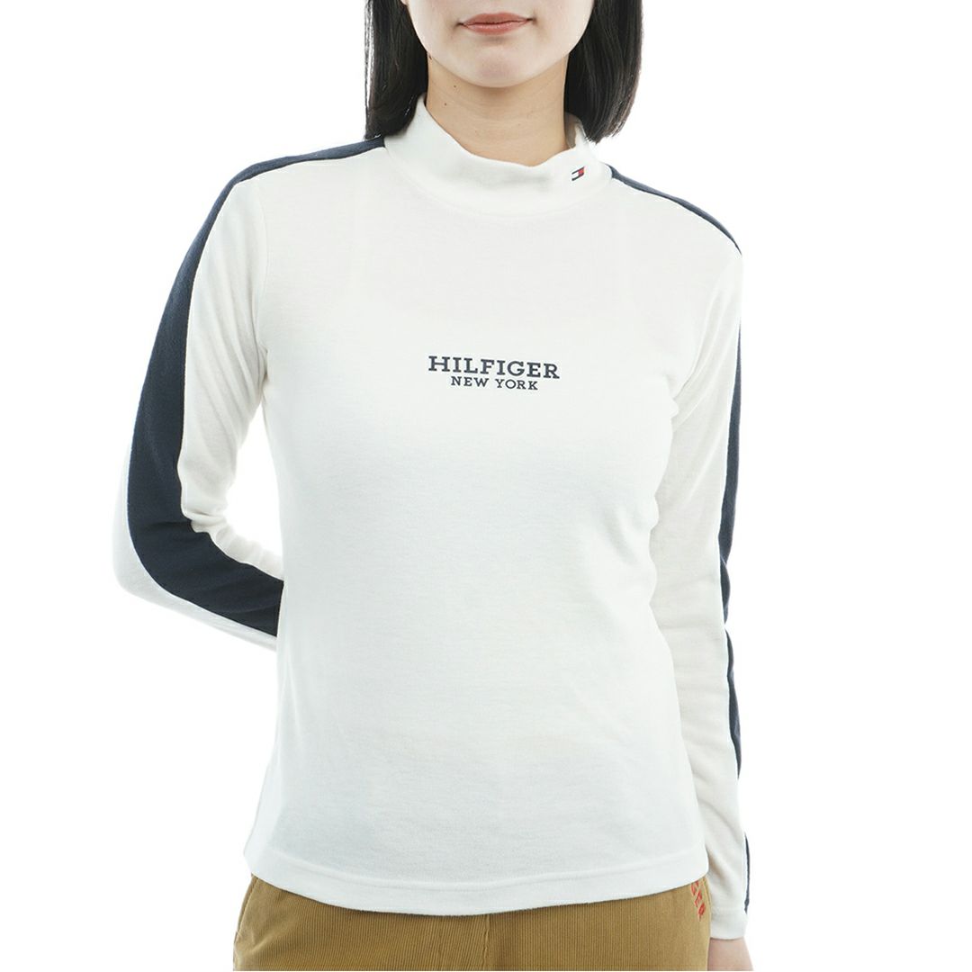 トミー ヒルフィガー ゴルフ Tommy Hilfiger Golf レディース レディース 長袖ライン モックネックシャツ THLA583 詳細1