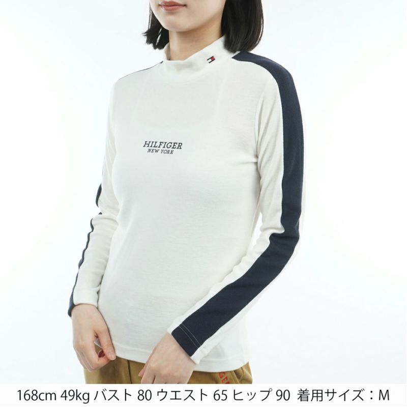 トミー ヒルフィガー ゴルフ Tommy Hilfiger Golf レディース レディース 長袖ライン モックネックシャツ THLA583 詳細2