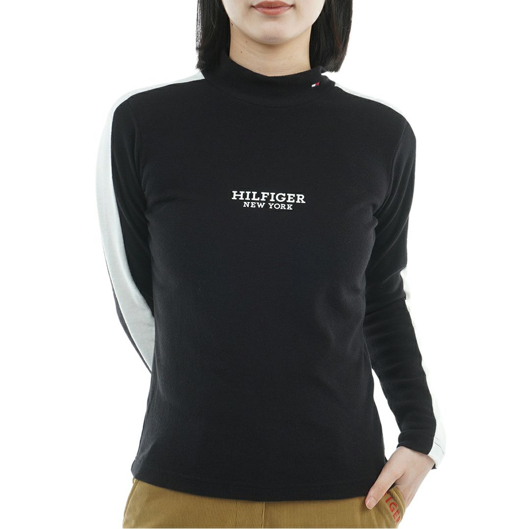 トミー ヒルフィガー ゴルフ Tommy Hilfiger Golf レディース レディース 長袖ライン モックネックシャツ THLA583 詳細4