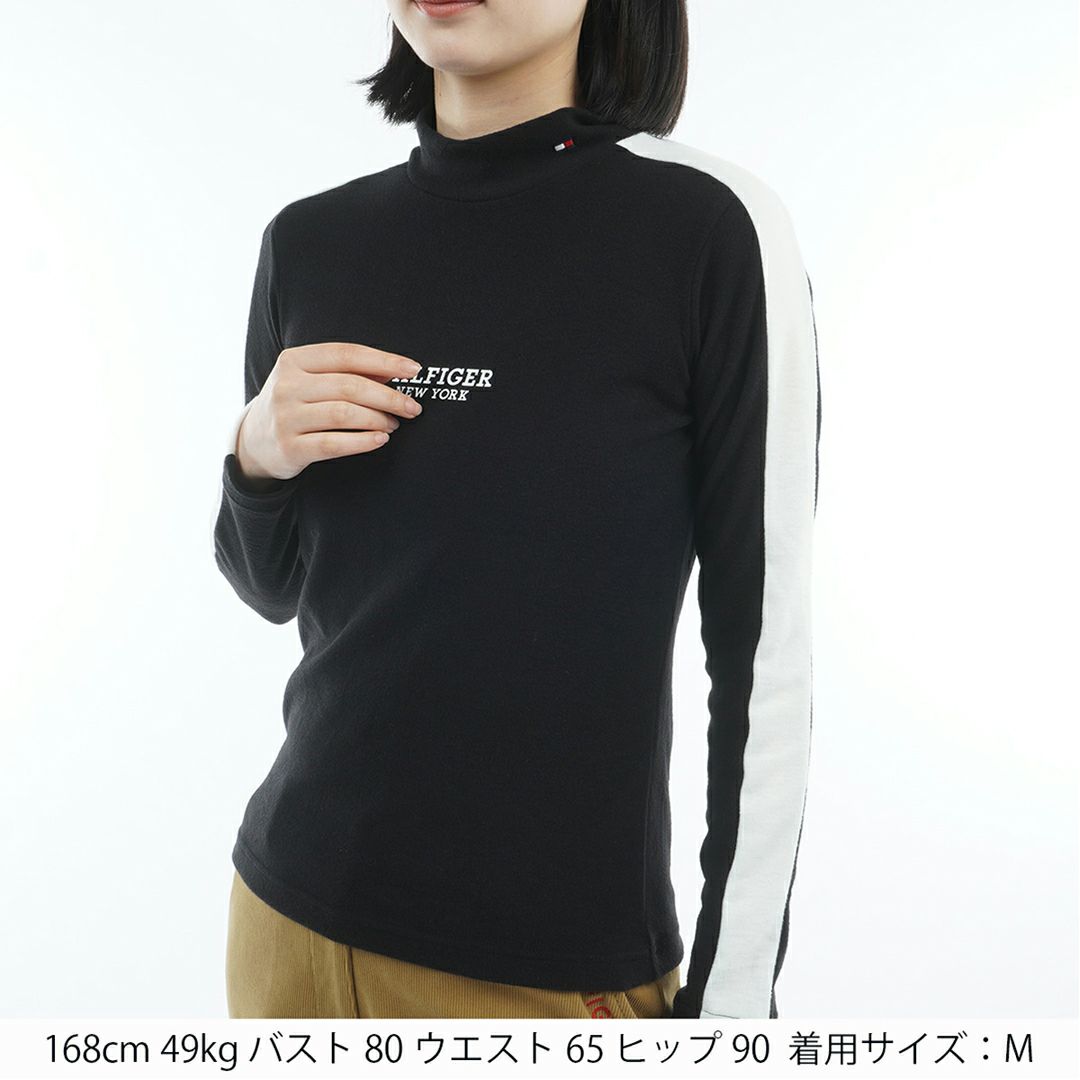トミー ヒルフィガー ゴルフ Tommy Hilfiger Golf レディース レディース 長袖ライン モックネックシャツ THLA583 詳細5